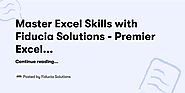 Master Excel Skills with Fiducia Solutions - Premier Excel Training in Noida