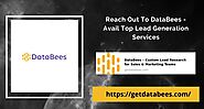 Reach Out to DataBees - Avail Top Lead Generation Services