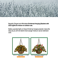 Beautiful Christmas Hanging Baskets with LED Lights