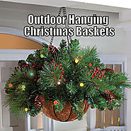 Best Pre Lit Christmas Hanging Baskets with LED Lights Indoor or Outdoor Use