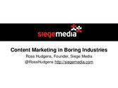 Content Marketing in Boring Industries