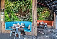 Restaurant Designed with Living Plant Walls