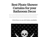 Best Pirate Shower Curtains for your Bathroom Decor