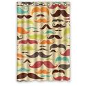 Fashion Custom Seamless Mustache Background Waterproof Polyester Fabric Shower Curtain 48 x 72
