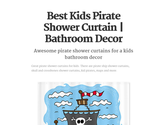 Best Kids Pirate Shower Curtain | Bathroom Decor