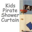 Pirate Shower Curtain for the Kids Bathroo