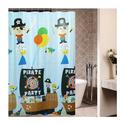 Polyester Fabric Shower Curtain /Cute Cartoon Pirate Ship Shower Curtain
