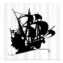 CafePress Pirate Ship Shower Curtain - Standard White