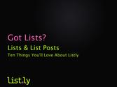 Top 10 reasons people love listly and list posts