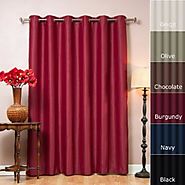 Best Home Fashion Chocolate Wide Width Grommet Top Thermal Blackout Curtain 80"W X 84"L 1 Panel - BWW
