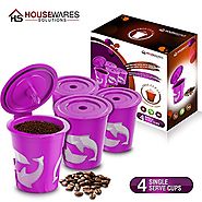 FROZ-CUP 2.0 - 4 Refillable/Reusable K-Cups for Keurig 2.0 - K300, K350, K400, K450, K500, K550 Series and all 1.0 Br...