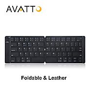 AVATTO Soft Leather Wireless Folding Mini Keyboard | Shop For Gamers