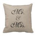 Best Mr and Mrs Burlap Pillows - Great Wedding Gift