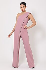 One Shoulder Greek Border Pattern Jumpsuit – JoinWear