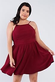 Plus Size Fit N Flare Mini Dress – JoinWear