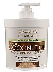Advanced Clinicals Coconut Oil Cream. Spa size