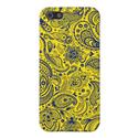 Yellow And Blue Floral Paisley Design