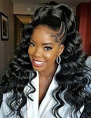 High Ponytail Using Virgin Wavy Hair Extensions