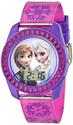Disney Kids' FZN3598 Frozen Anna and Elsa Digital Watch with Purple Snowflake Band