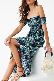 Buy Tropical Leaf Print Maxi Dress for Women Online @1799/-