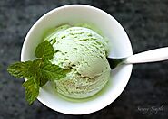 Mint Ice-cream - green, dairy-free, sugar-free!