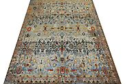 Buy 8x10 Transitional Rugs Lt. Blue Fine Hand Knotted Wool & Viscose Area Rug MR024095 | Monarch Rugs