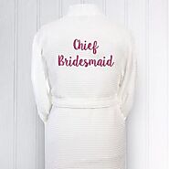 Chief Bridesmaid Waffle Bathrobe