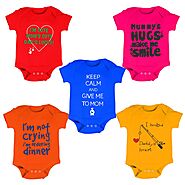 Buy Kiddeo Baby Boy's and Baby Girl's Cotton Bodysuits Pack of 5 at Amazon.in