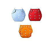 Buy Baby Bucket All-in-One Bottom-Bumpers Washable Cloth Diaper (Multi Colours) (Set of 3) Online at Low Prices in In...