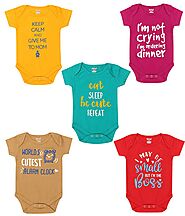 Buy Kiddeo Baby Boys and Baby Girls Bodysuit (03)(Pack of 5) at Amazon.in