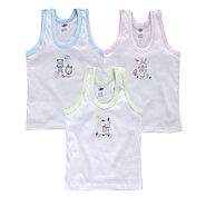 ANGAAKAR CLOTHINGS Baby Boy's and Baby Girl's Zero Born Cotton Innerwear Toddler Vest Tees Kids (Multicolour, 0-1 Mon...