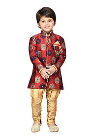 Buy AJ Dezines Kids Festive Sherwani for Boys(1007_RED_7) at Amazon.in