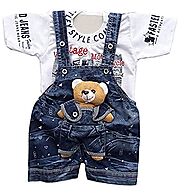 Tendercare Baby boy & Baby Girl Teddy Bear Dungaree Set with Tshirt 0-1 Year || Dress for Baby boy || Clothes for Bab...