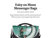 Fairy on Moon Messenger Bags