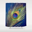 Elegant Peacock Feather Shower Curtain for the Bathroom