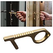 Bundle - Hygiene Hand U.S. Made Brass Door Opener & Stylus with Retractable Keychain