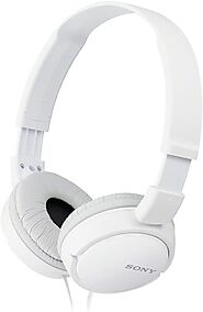 Sony ZX Series Wired On-Ear Headphones, White MDR-ZX110
