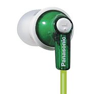Panasonic ErgoFit Best in Class In-Ear Earbud Headphones RP-HJE120-G (Green) Dynamic Crystal Clear Sound, Ergonomic C...