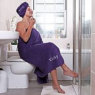 Women's Sarong and Turban Spa Set