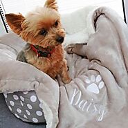 Personalised Sherpa Fleece Dog Blanket