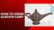 How to Draw Aladdin Lamp | Mandala Artwork on Aladdin Lamp