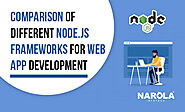 Comparison of Different Node.js Frameworks for Web App Development