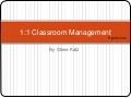 1:1 Classroom Management in the High School