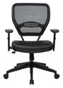 Office Star Space Professional Air Grid Back Managers Chair with Eco Leather Seat and 2-to-1 Synchro Tilt Control