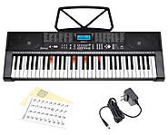 Juarez Ôpus JRK671 61-Key Portable Electronic Lighting Teaching Keyboard Piano with LCD Digital Display | Adapter | K...