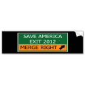Save America Road Sign Bumper Sticker from Zazzle.com