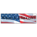 WHERE IS JOHN GALT-FLAG BUMPER STICKER from Zazzle.com