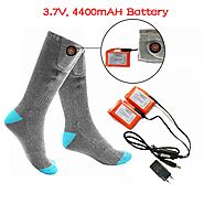 US $38.07 44% OFF|Winter Warm Heated Socks 3.7V 4400mAh Rechargable Battery Heating socks For Men and Women Skiing Hi...