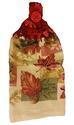 Handcrafted Varigated Red Crochet Topped Fall Leaves Theme Kitchen Towel