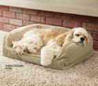 Faux-Fur Deep Dish Dog Bed with Memory Foam